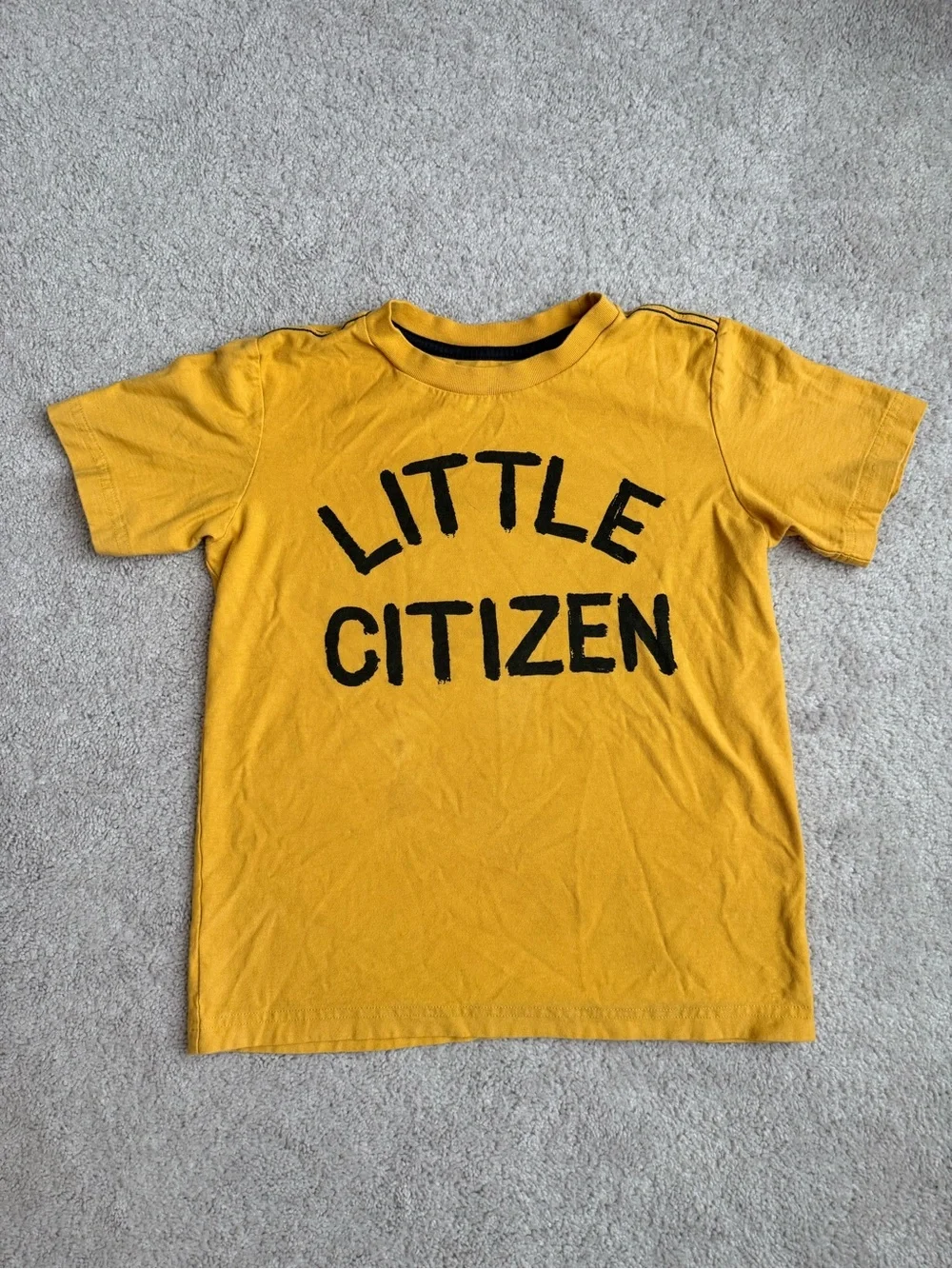 Tea Collection Little Citizen Tshirt Mustard Color, Cotton - Youth Size L